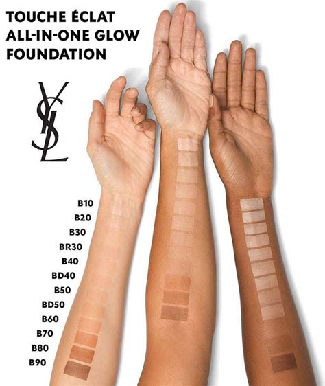 ysl touche éclat foundation sample|YSL touche eclat colour chart.